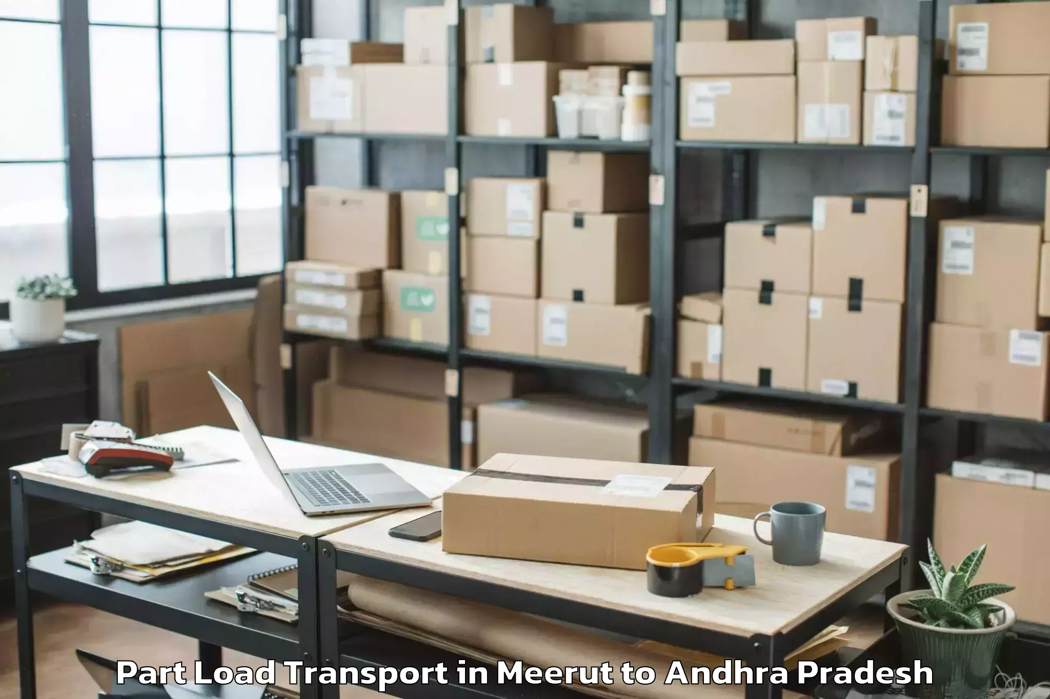 Leading Meerut to Chejerla Part Load Transport Provider